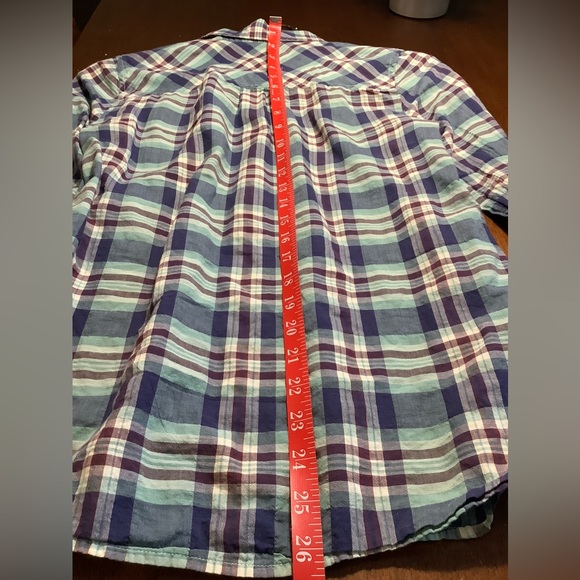 J.Crew Crinkle Cotton Plaid Popover Shirt. Size 0. Style F1271. - Picture 9 of 11